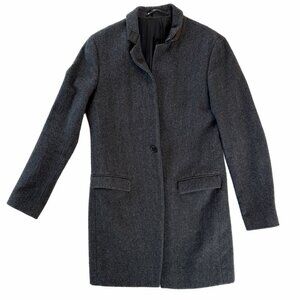 All Saints Luxury Men's Grey Wool Sigel Coat Italian Cloth